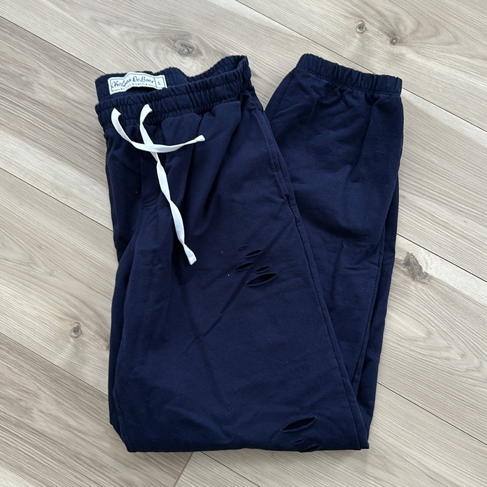 Navy distressed joggers by Lauriebelles/Lily & Lottie